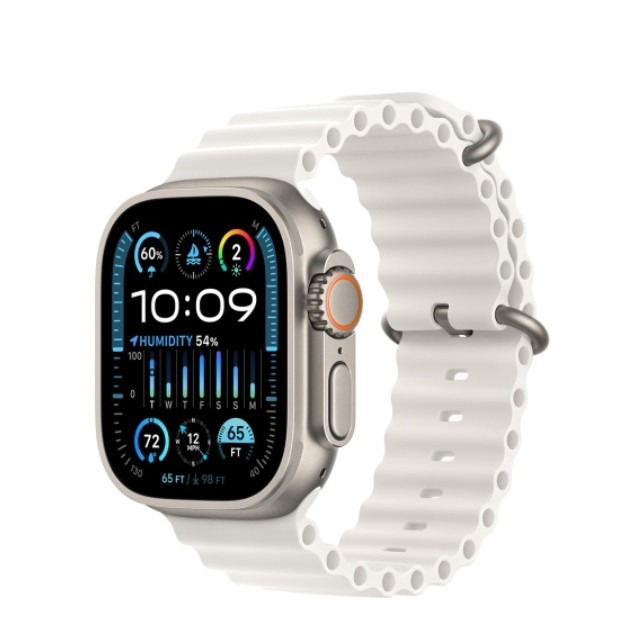 Apple Watch Ultra 2 49mm Natural Titanium Case with White Apple Watch Ultra 2 49mm Natural Titanium Case with White